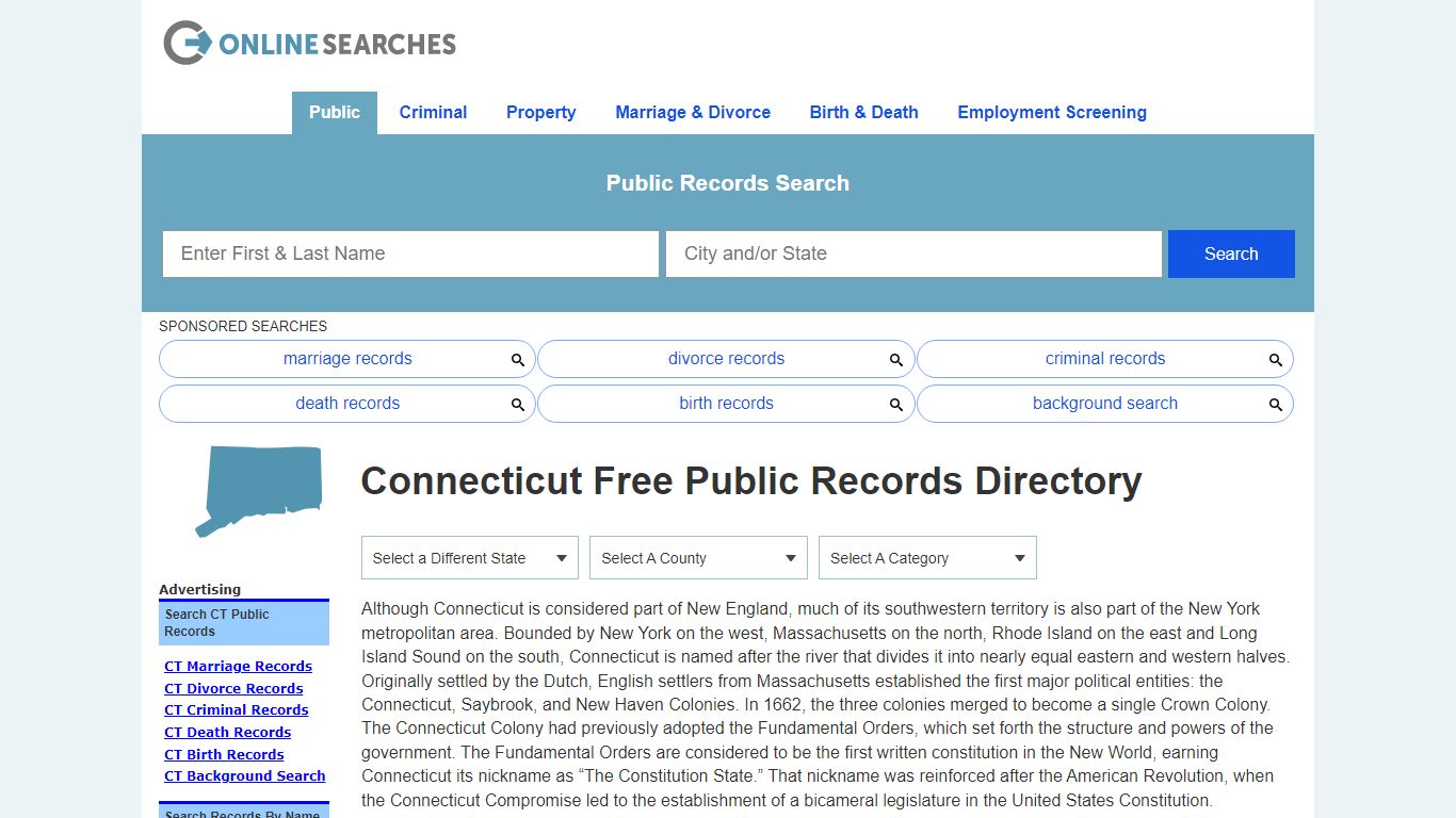 Connecticut Public Records Directory & Official Documents ...